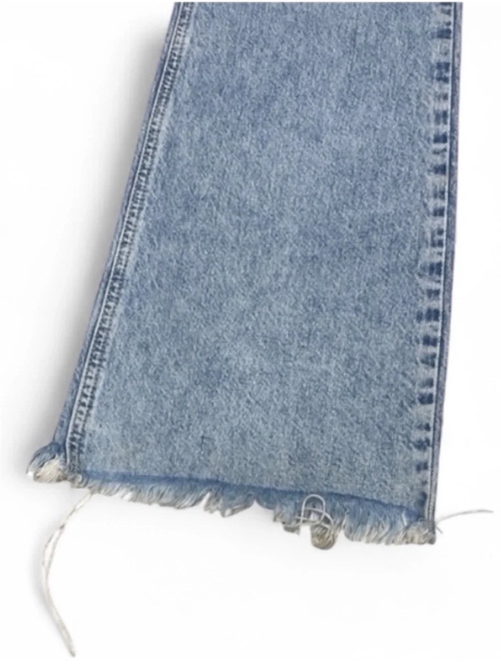 We The Free Jeans Womens 29 Blue Medium Wash Mid Rise Wide Leg Flare Frayed